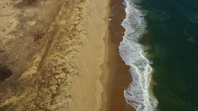 4k Aerial Drone  shot, Sandbridge  Virginia beach coastline
