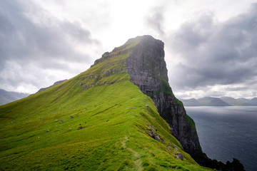View from Kallur Lighthouse on Kalsoy, Faroe Islands
