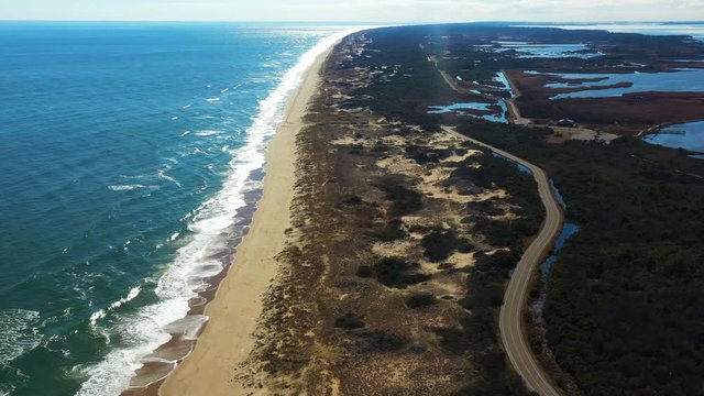 4k Aerial Drone  shot, Sandbridge  Virginia beach