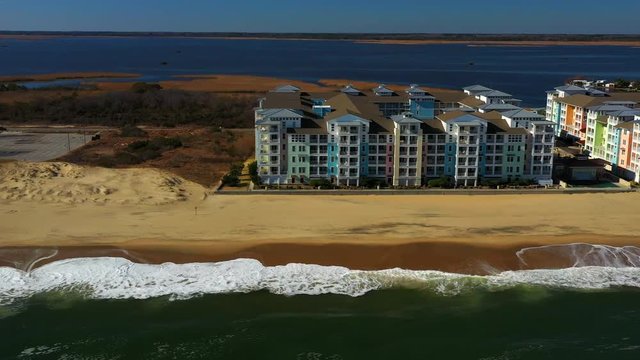 4k Aerial Drone  shot, Sandbridge  Virginia beach