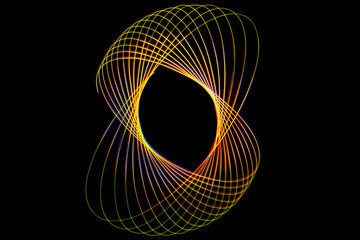 Light Painting, Lichtspuren, in absoluter Dunkelheit