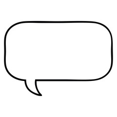 Naklejka premium line drawing cartoon speech bubble