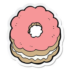 sticker of a cartoon biscuit