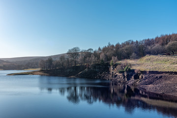 Erwood reservoir at Goyt valley in the Peak District.