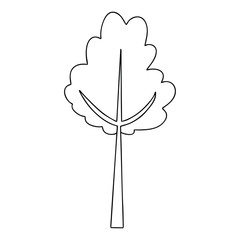 quirky line drawing cartoon tree