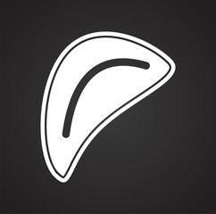 Sea Shell icon on black background for graphic and web design. Simple vector sign. Internet concept symbol for website button or mobile app.