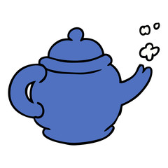 cartoon doodle of a blue tea pot