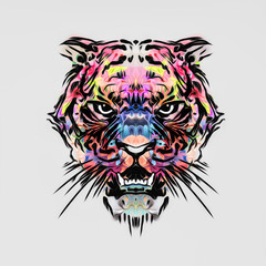 wild tiger tatoo - Illustration