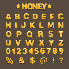 gold capital letters