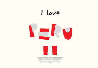 World Flag with fun geometrical alphabets : Vector Illustration	