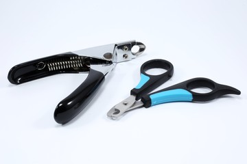 claw clippers for cats, claw clippers for dogs, isolated on white background
