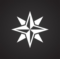 Obraz premium Compass icon on background for graphic and web design. Simple vector sign. Internet concept symbol for website button or mobile app.