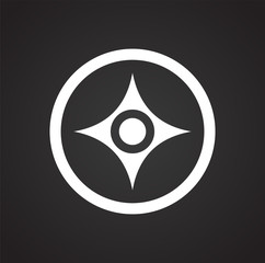Obraz premium Compass icon on background for graphic and web design. Simple vector sign. Internet concept symbol for website button or mobile app.