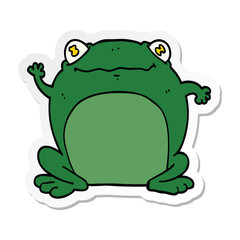 sticker of a cartoon frog