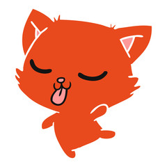cartoon of cute kawaii cat