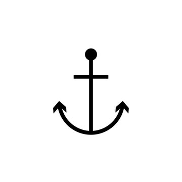 Anchor line vector icon