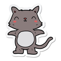 sticker of a cartoon cat