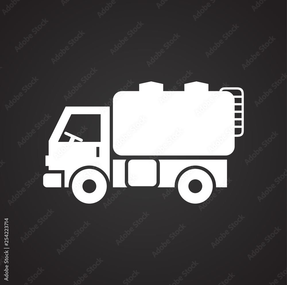 Poster truck icon on background for graphic and web design. simple vector sign. internet concept symbol for