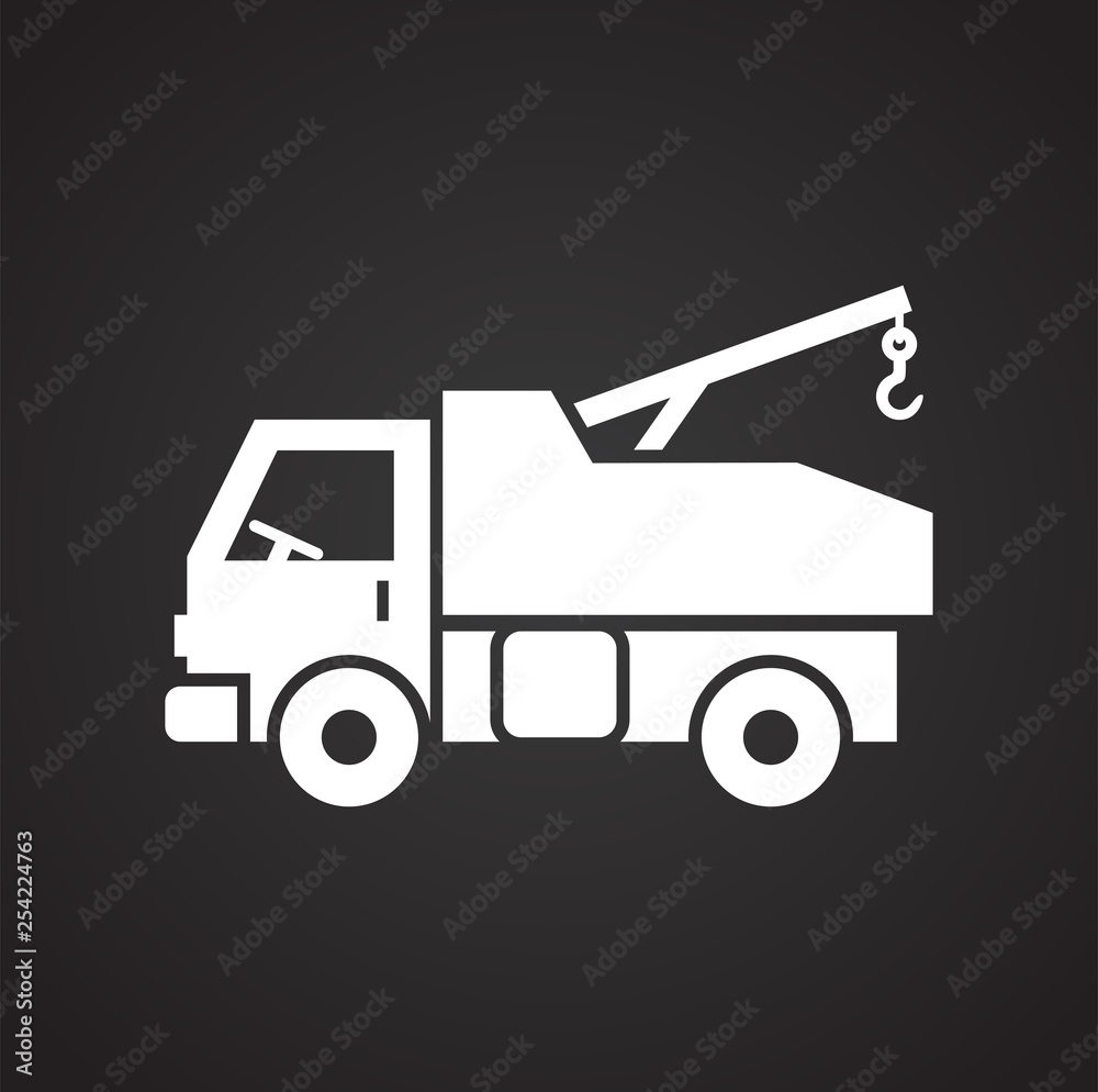 Poster truck icon on background for graphic and web design. simple vector sign. internet concept symbol for