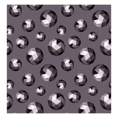 Polyhedron abstract grey ball pattern 
