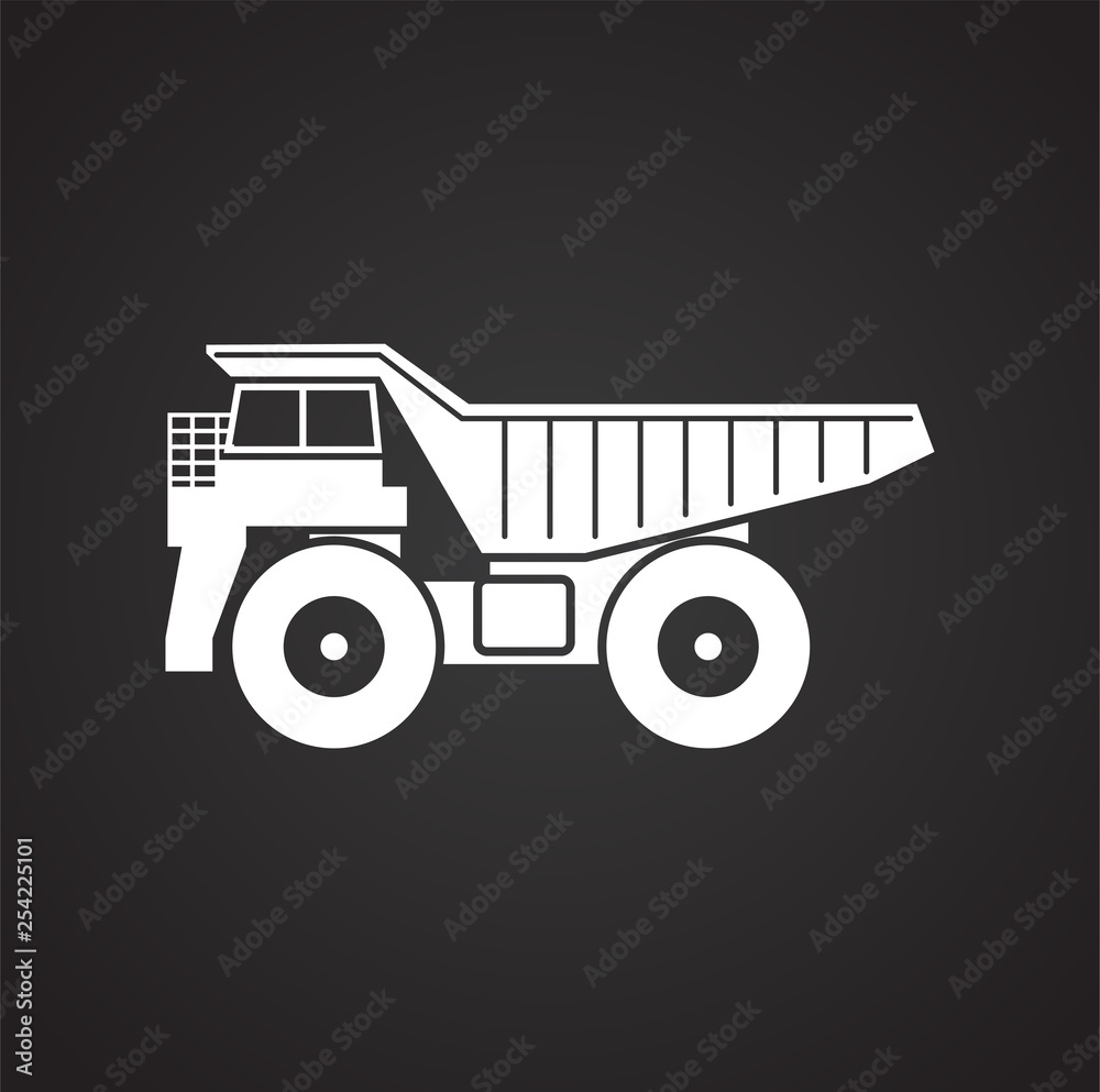 Poster truck icon on background for graphic and web design. simple vector sign. internet concept symbol for