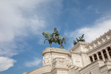 Obraz premium Equestrian statue of Vittorio Emanuele II