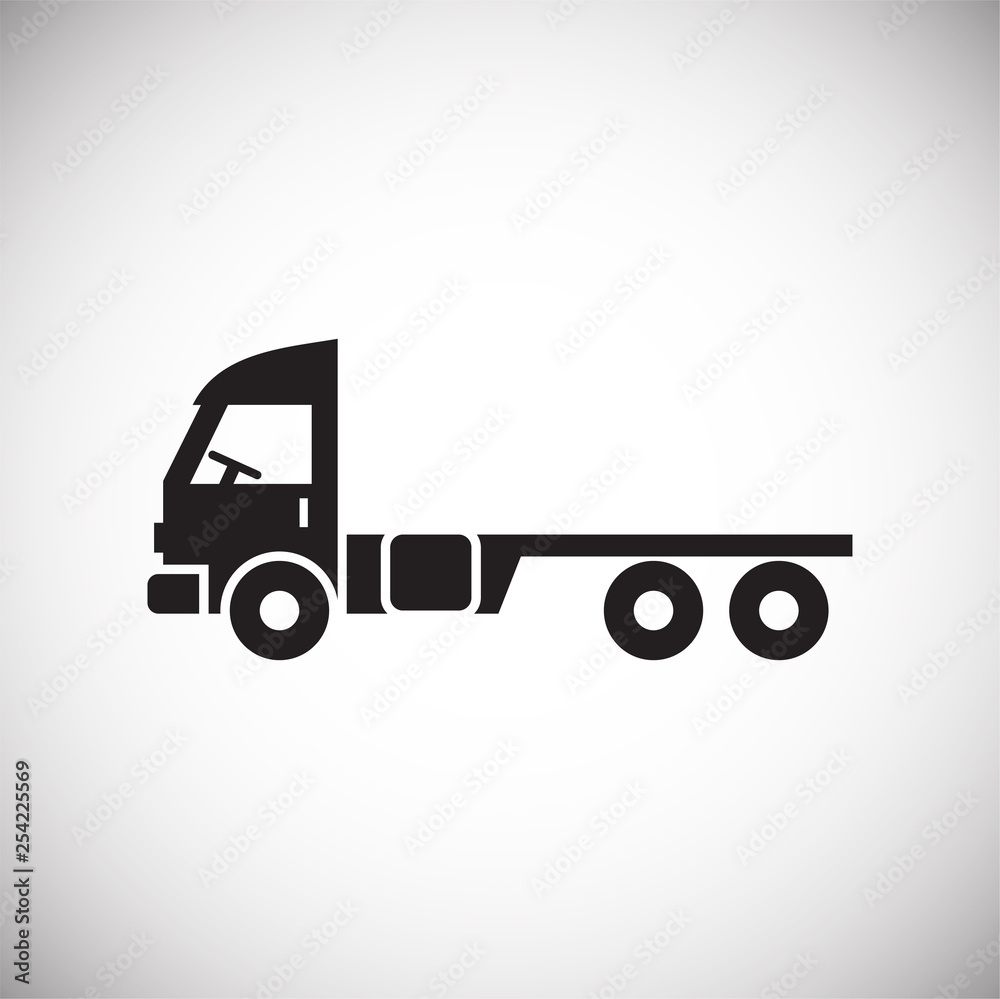 Poster truck icon on background for graphic and web design. simple vector sign. internet concept symbol for