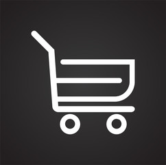 Shop cart icon on background for graphic and web design. Simple vector sign. Internet concept symbol for website button or mobile app.