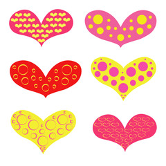 Obraz na płótnie Canvas hearts set for the holiday. hearts set for design