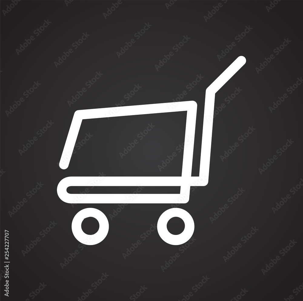 Poster shop cart icon on background for graphic and web design. simple vector sign. internet concept symbol