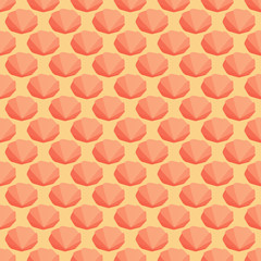 Seamless background with shells. Pattern in minimal style, colored.