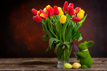 Easter fresh tulips