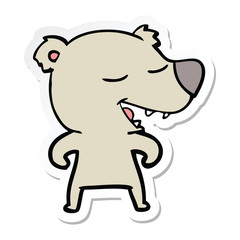 Obraz na płótnie Canvas sticker of a cartoon bear