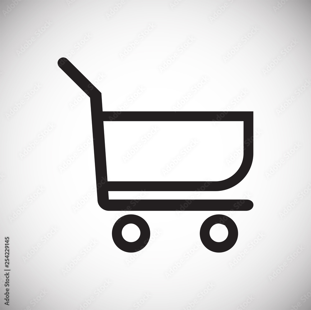 Poster shop cart icon on background for graphic and web design. simple vector sign. internet concept symbol