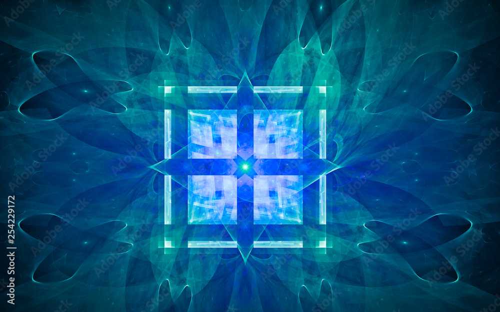 Fototapete digital generated image in the form of abstract geometric shapes of various shades and colors for use in web design and computer graphics