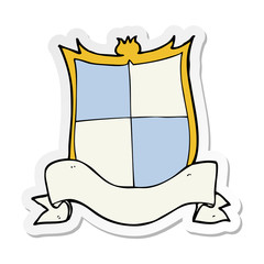 sticker of a heraldry cartoon