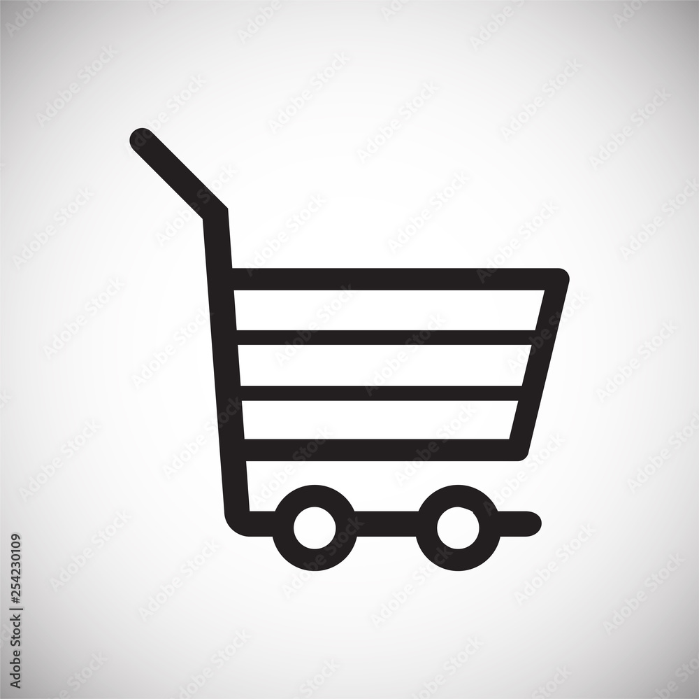 Poster shop cart icon on background for graphic and web design. simple vector sign. internet concept symbol