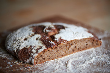 Dark sourdough bread from Germany 