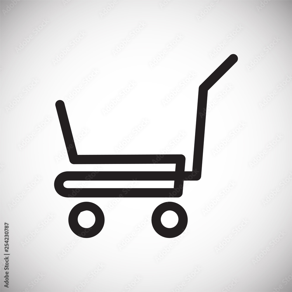 Poster shop cart icon on background for graphic and web design. simple vector sign. internet concept symbol