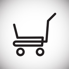 Shop cart icon on background for graphic and web design. Simple vector sign. Internet concept symbol for website button or mobile app.
