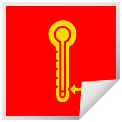 square peeling sticker cartoon cold thermometer