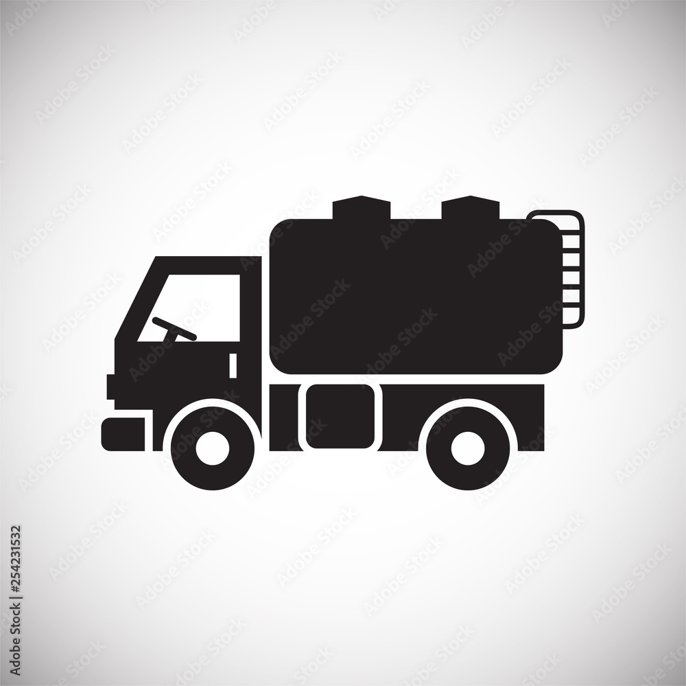 Poster truck icon on background for graphic and web design. simple vector sign. internet concept symbol for