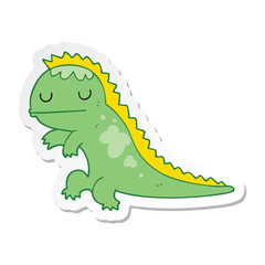 sticker of a cartoon dinosaur
