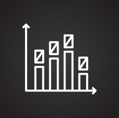 Graph line icon on background for graphic and web design. Simple vector sign. Internet concept symbol for website button or mobile app.