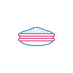 Japan, dorayaki icon. Element of Japan culture. Thin line 2 color icon for website design and development, app development. Premium icon