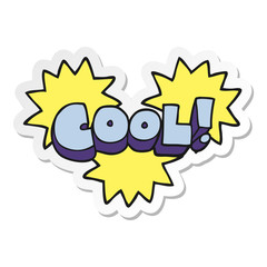 sticker of a cool cartoon symbol