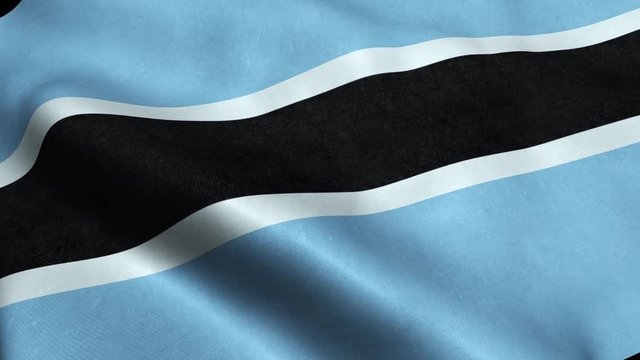 Botswana Flag Seamless Looping Waving Animation