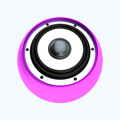 3d Rendered music speaker