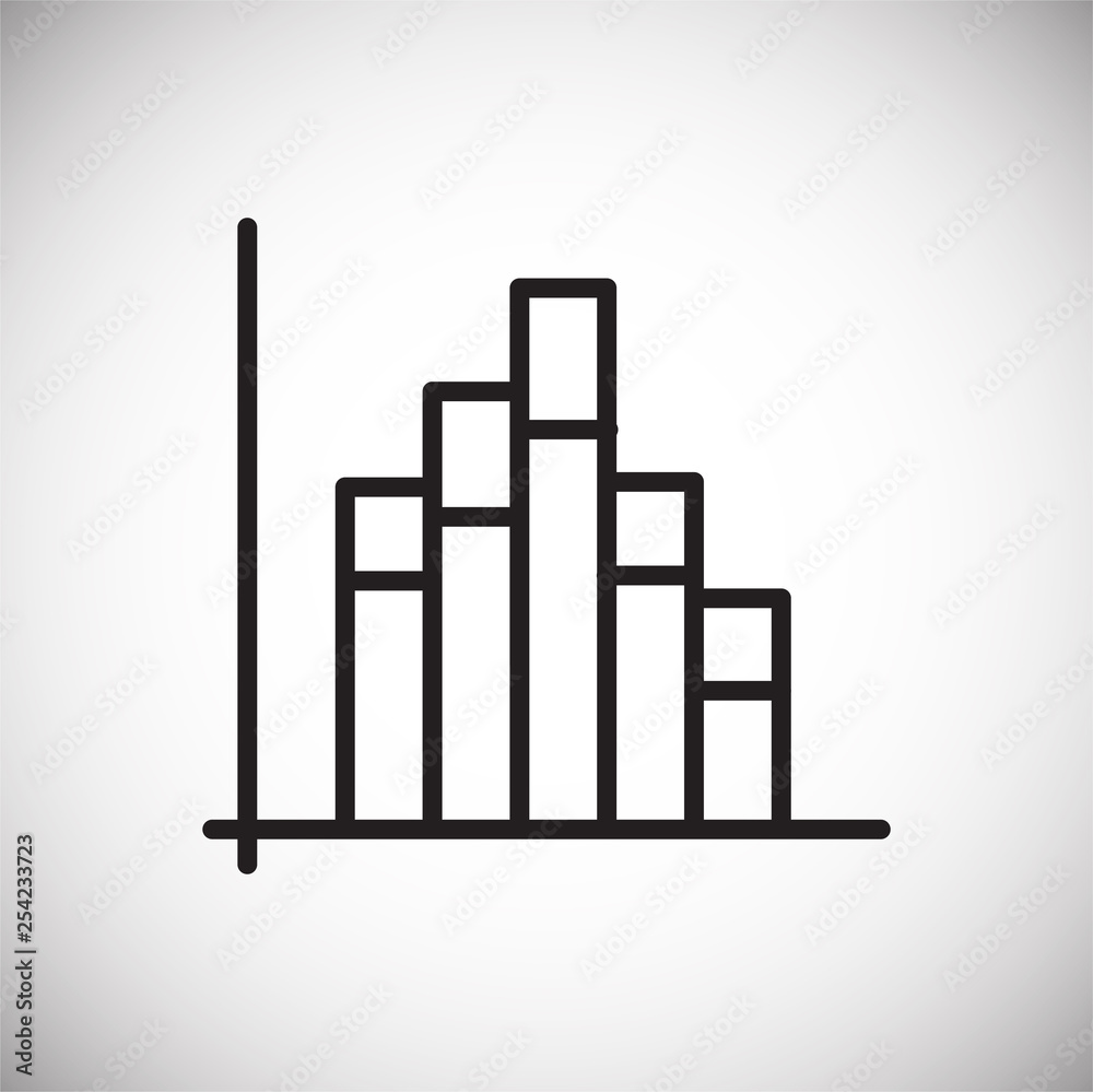 Fototapete graph line icon on background for graphic and web design. simple vector sign. internet concept symbo