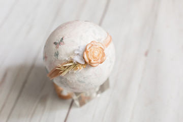 head ornament for children. newborn headband. decoration in the hair with a rose